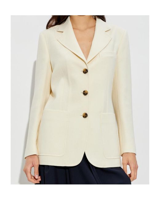 Marni White Collared Button-Up Blazer