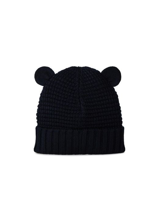 Moncler Black Simple Bear Hat