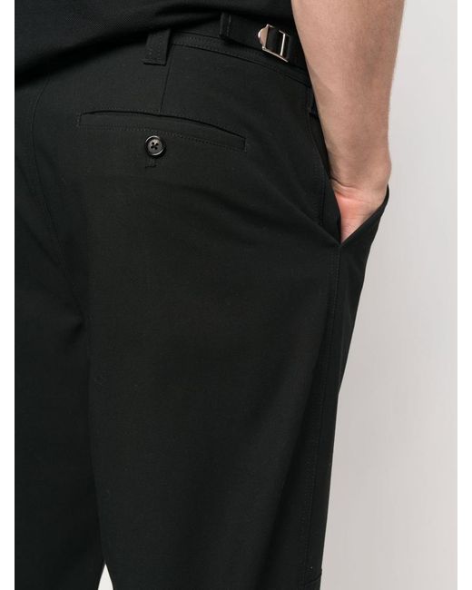 McQueen Black Straight Leg Trousers for men