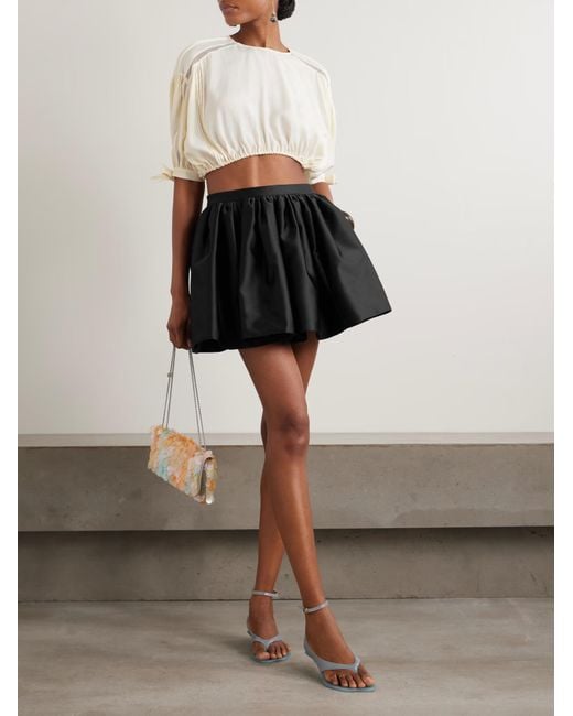 Rabanne Black Pleated Balloon Mini Skirt