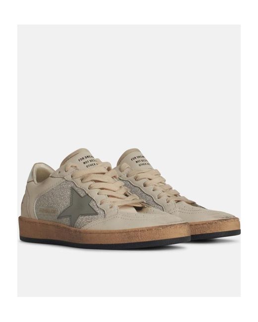 Golden Goose Deluxe Brand Gray Ballstar Glittered Sneakers