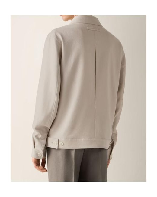 Zegna Natural Oasi Linen Zip Jacket for men