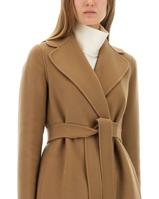 Max Mara Natural S Poldo Belted Long Coat