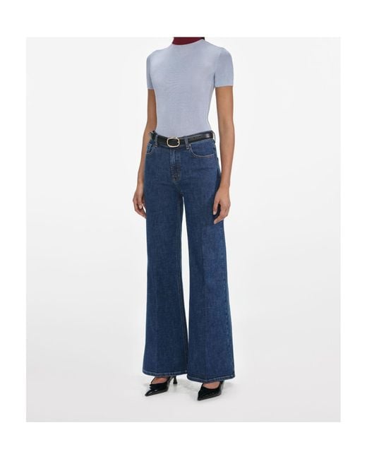 Self-Portrait Blue Flared Jeans