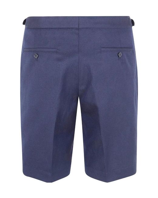 Incotex Blue Pleated Short for men