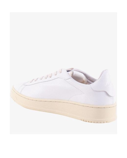 Autry White Dallas Logo Patch Low-Top Sneakers for men