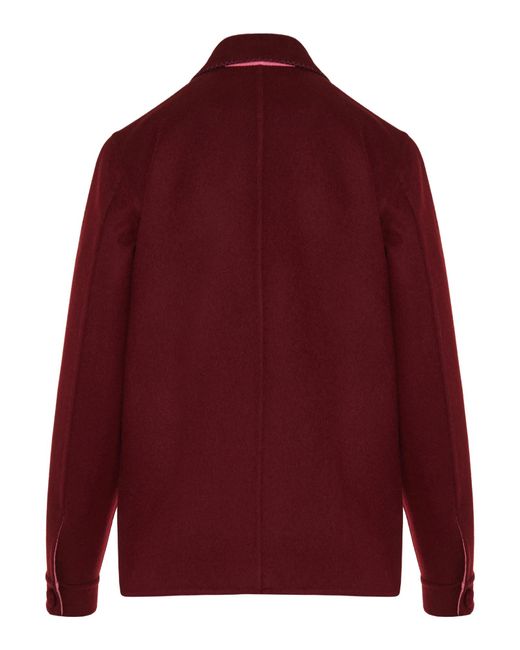 Gabriela Hearst Red Ulu Reversible Single-Breaste Jacket
