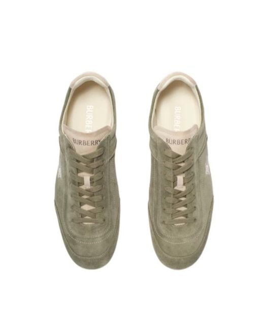 Burberry Green Knight Runner Lace-Up Sneakers for men