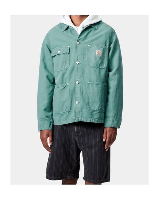 Carhartt Green Button-Fastening Patch-Pocket Shirt Jacket for men