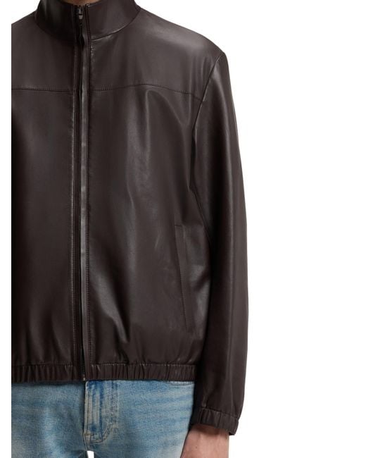 Boss Gray Boss Stand-Collar Zipped Jacket for men
