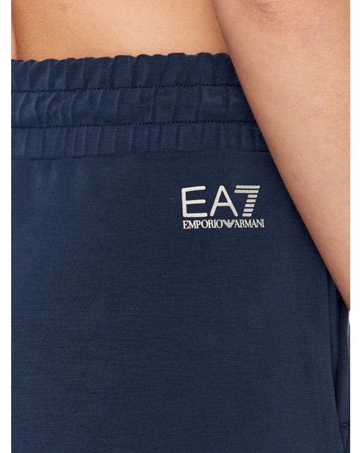 EA7 Black Elastic Waist Sweatpants