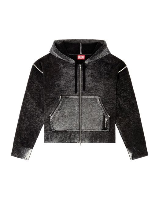 DIESEL Black M-Hermine Zip-Up Hoodie