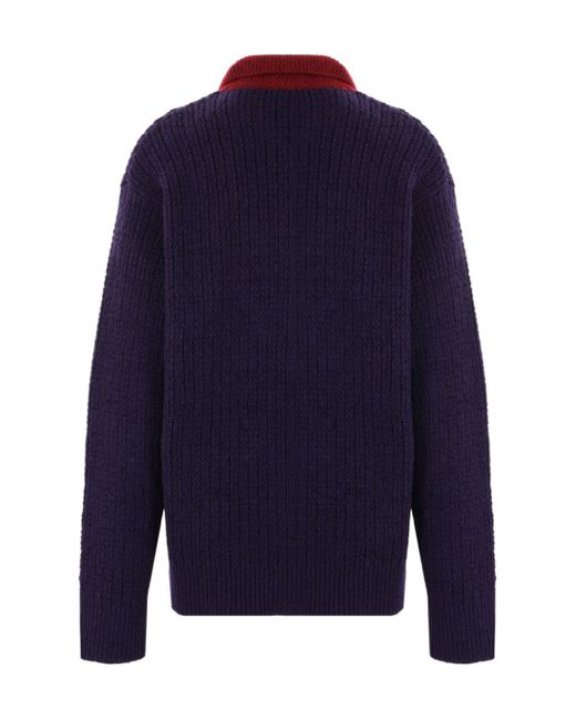 NAMACHEKO Blue Layered Jumper for men