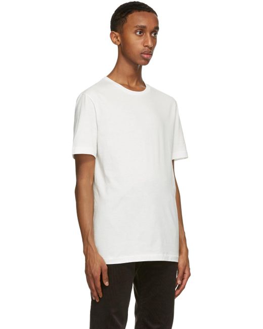 The Row White Finished-Edge Cotton T-Shirt for men