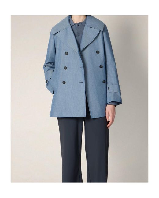 Save The Duck Blue Long-Sleeve Casual Jacket