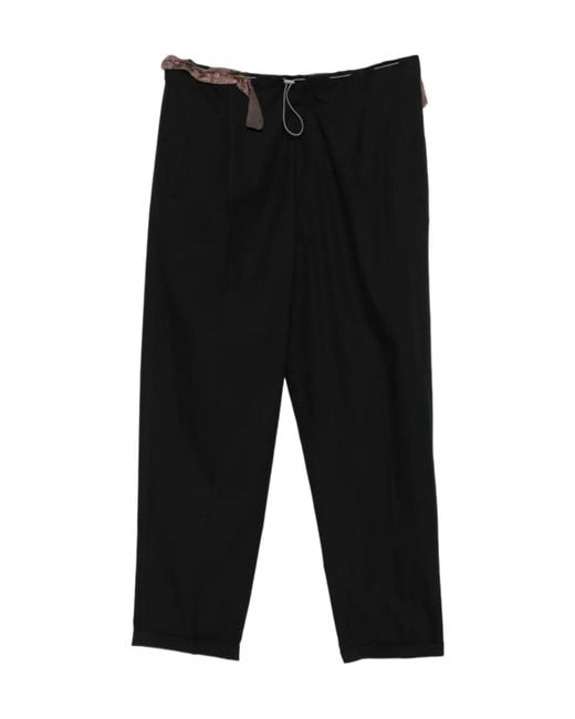 Magliano Black Belted Casual Pants for men