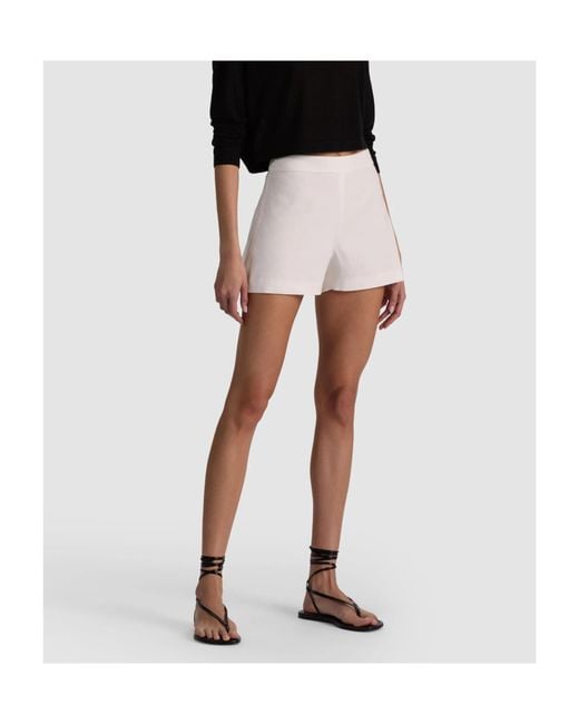 Alice + Olivia White Alice Olivia Hera Zip-Detailed Shorts