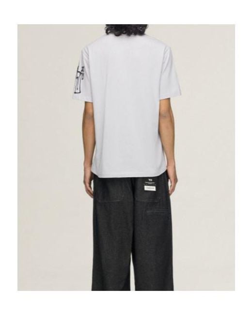 Y-3 White Chito City Graphic Short Sleeve Tee for men
