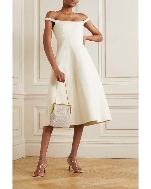 Khaite White Uma Strapless Dress