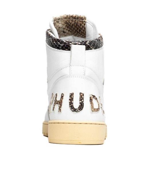 Rhude Metallic Panelled High-Top Sneakers for men