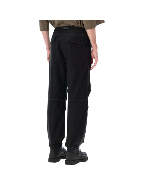 And Wander Black Side-Zip Hem Pants for men