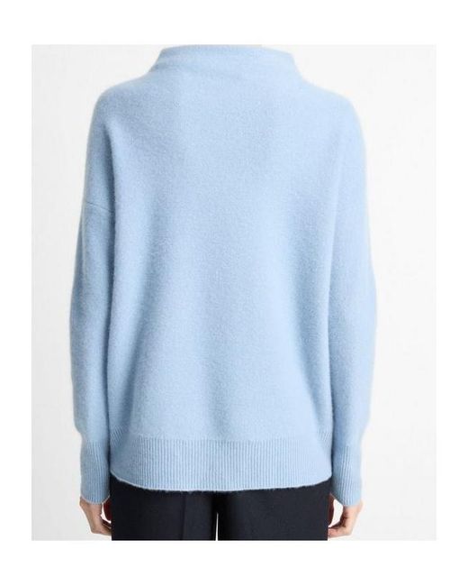 Vince Blue Funnel-Neck Sweater