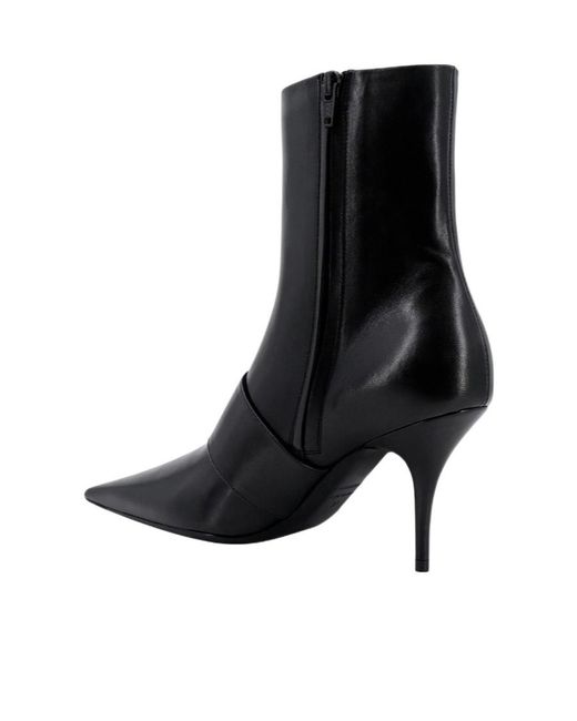 Balenciaga Black Knife 80 Belted Ankle Boots