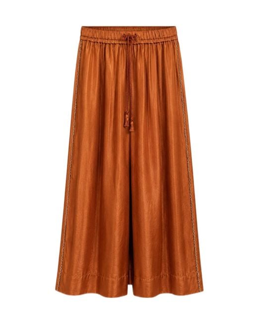 Forte_forte Brown Drawstring Casual Pants