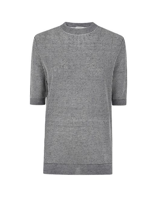 Ballantyne Gray Geometric-Print T-Shirt for men