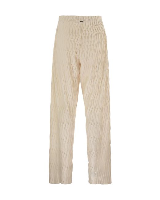 Herno Natural Wrinkled Effect Drawstring Trousers