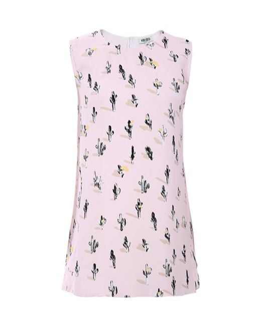 KENZO Pink Sleeveless Printed Blouse