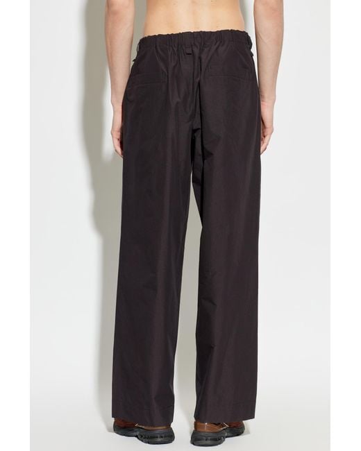 Homme Plissé Issey Miyake Black Pleated Elasticated-Waist Trousers for men