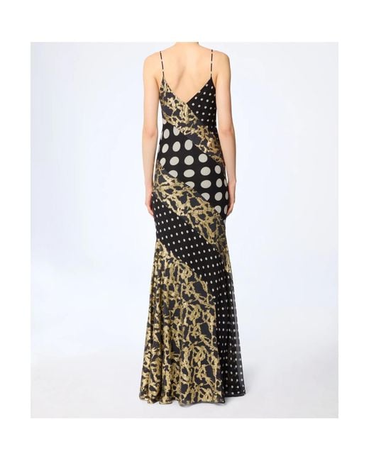 Nina Ricci Multicolor Polka Dot-Pattern Marbled Silk Maxi Dress