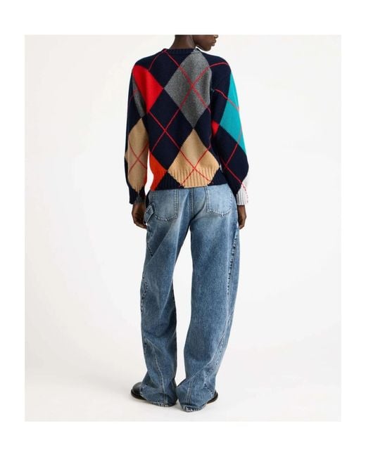 J.W. Anderson Blue X Pringle Of Scotland Crew-Neck Sweater