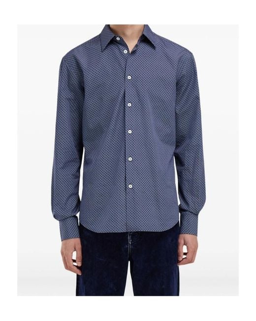 Ferragamo Blue Long Sleeve Shirt for men