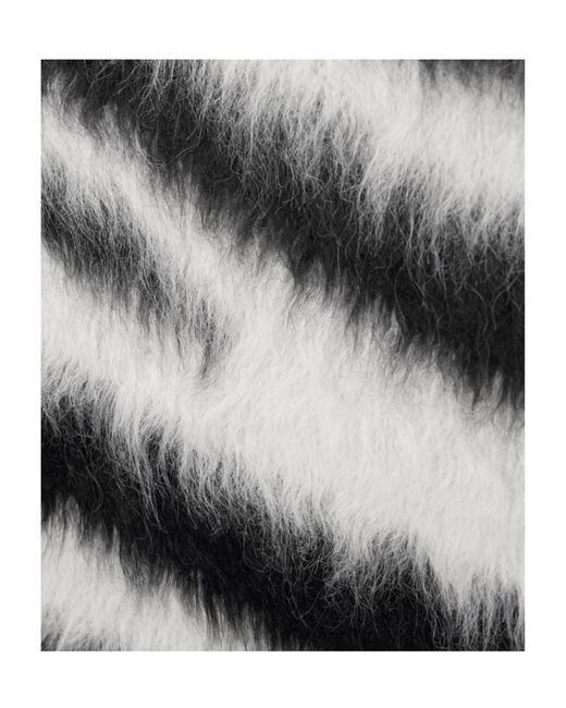 Monse Multicolor Cropped Zebra-Print Alpaca-Blend Sweater