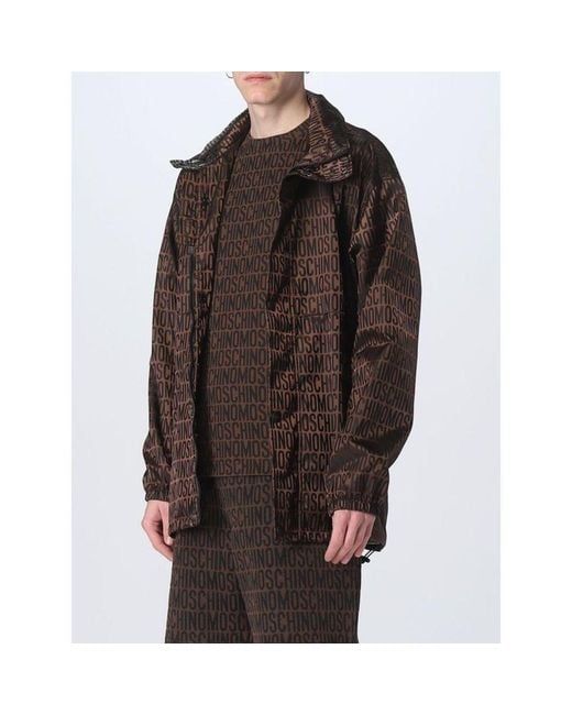 Moschino Brown Long-Sleeved Casual Jacket for men
