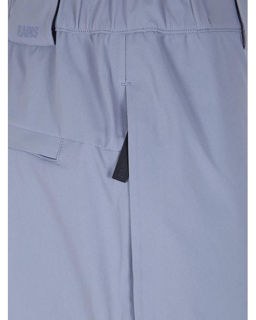 Rains Blue Casual Pants With Belt Loops