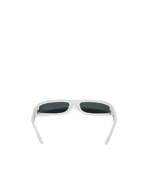 Rick Owens White Rectangle-Frame Sunglasses for men
