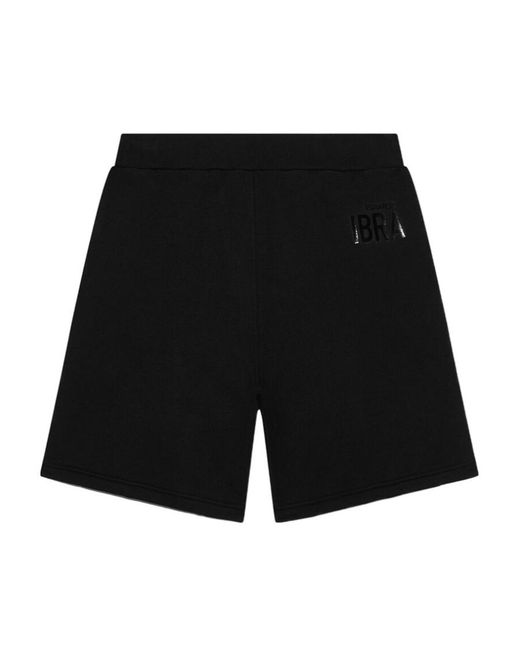DSquared² Black Logo Shorts for men