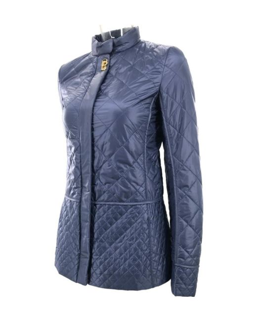 Ferragamo Blue Quilted Cotton Suit With Vertical Collar for men