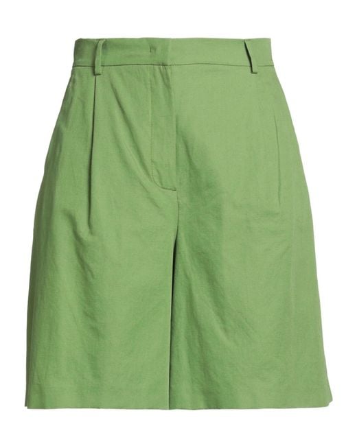 Weekend by Maxmara Green Solid Color Shorts