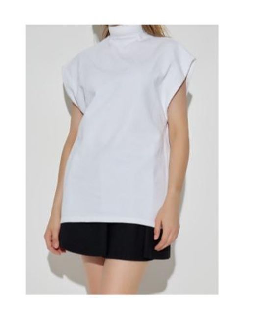 Alaïa White Alaïa High Neck Knit Tunic