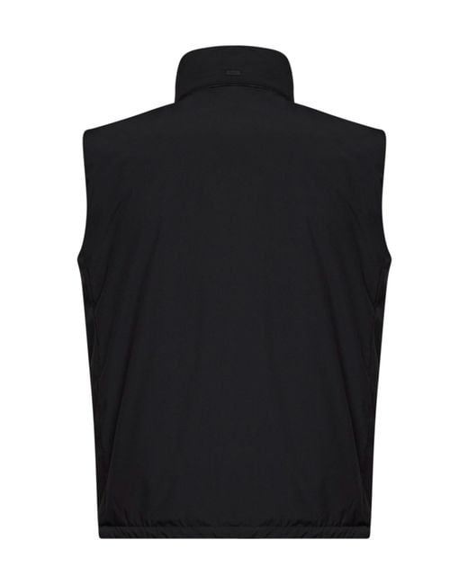 Herno Black 2 Layer Windstopper Padded Vest for men