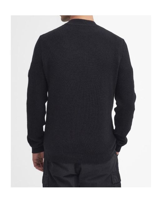 Barbour Blue Crawley Crew Neck Jumper for men