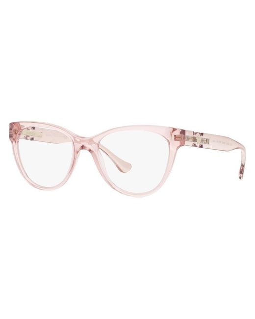 Versace White Eyewear Cat-Eye Frame Glasses