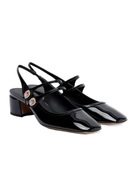 Ferragamo Black Versatile Patent Leather High Heels