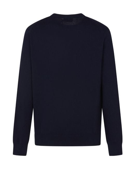 Polo Ralph Lauren Blue Pony Embroidered Crewneck Jumper for men