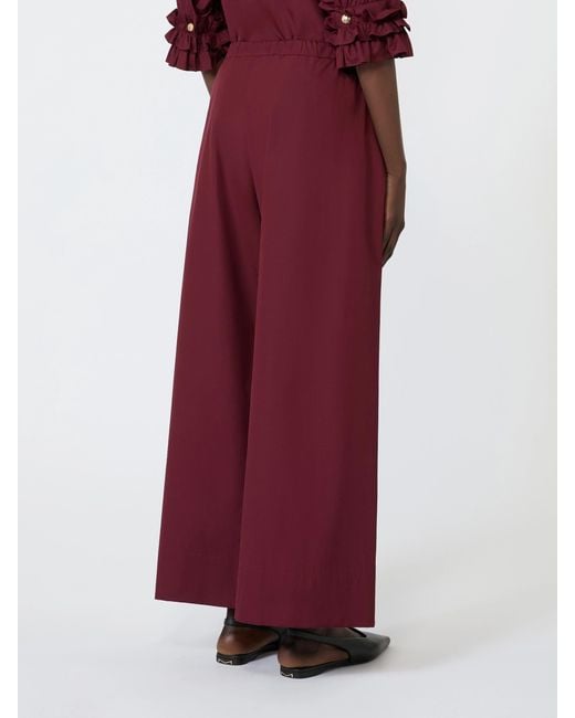 Max Mara Red Drawstring Casual Pants