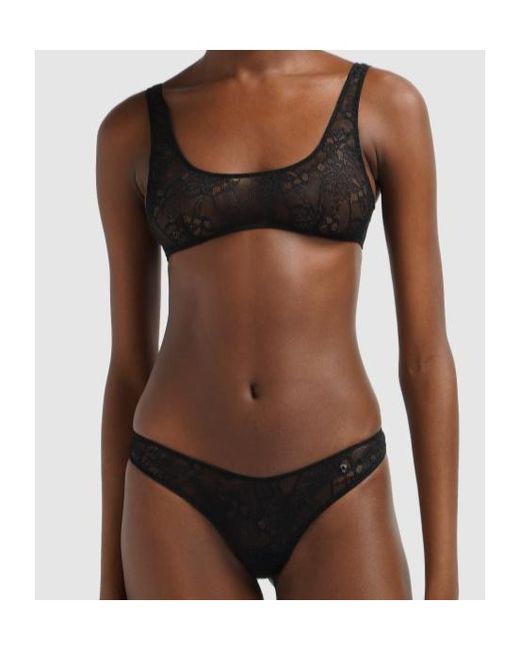 DSquared² Gray Lace Thong